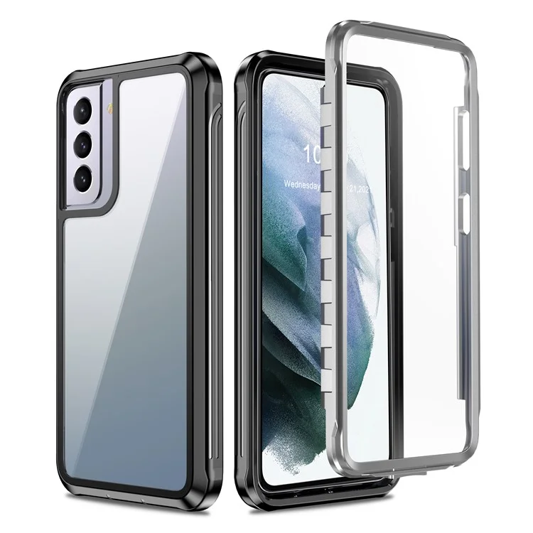 Ganzkörperschutz Hard PC Case Shell Eingebauter Pet-bildschirmschutz Für Samsung Galaxy S21+ 5G