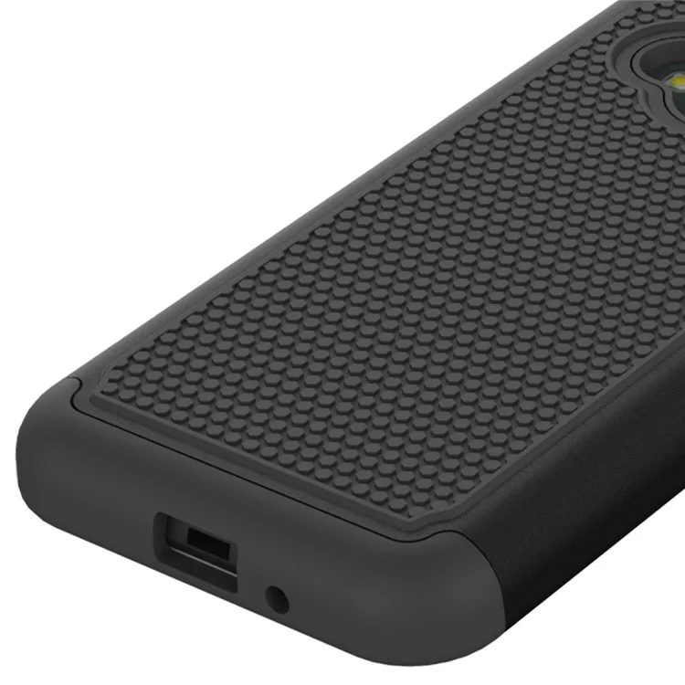 Football Grain PC + Silicone Case for Samsung Galaxy J3 / J3 (2016) - Black