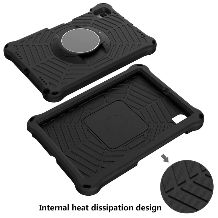 Capa para Kickstand EVA com Textura de Teia de Aranha e Alça para Samsung Galaxy Tab A 10.1 (2019) T510 - Preto