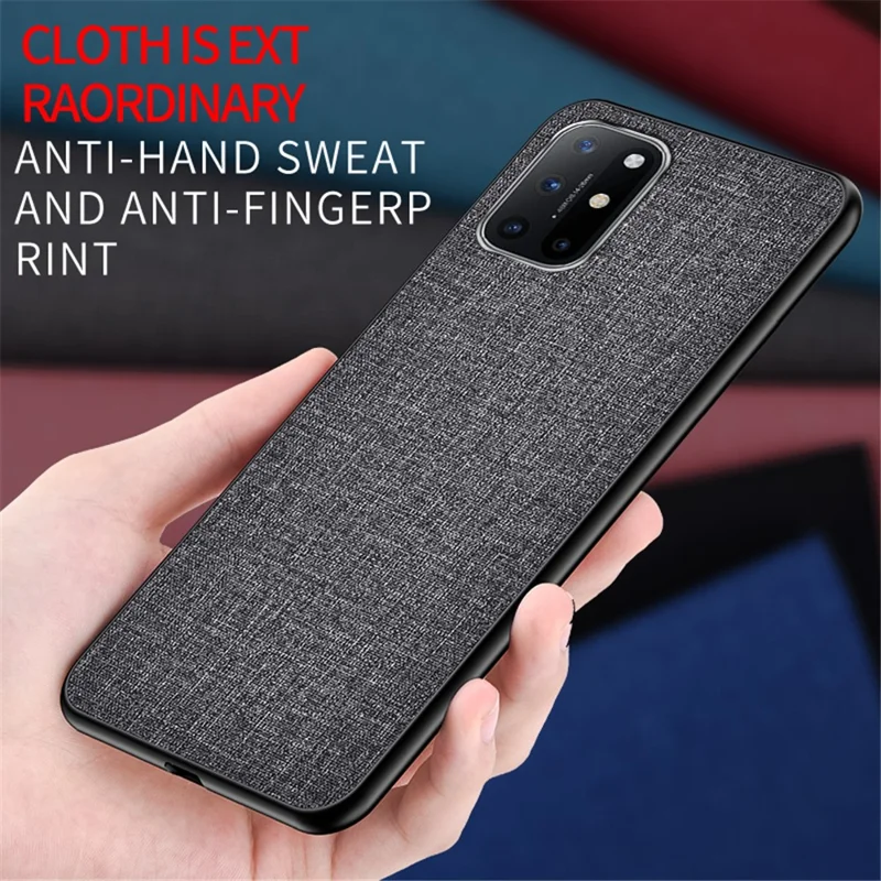 Cloth Coated TPU + PC Hybrid Phone Case Full Protection Cover for Samsung Galaxy A52 4G/5G / A52s 5G - Black