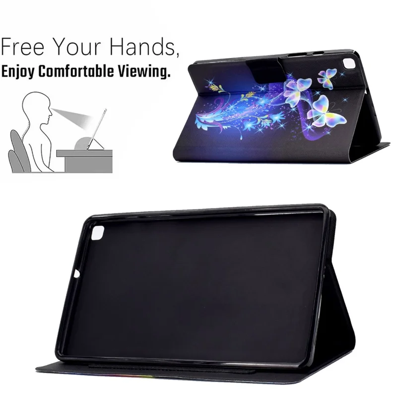 Pattern Printing Leather Full Protection Tablet Case for Samsung Galaxy Tab S6 Lite (2020) P615 P610 / (2022) / (2024) - Butterflies and Flowers