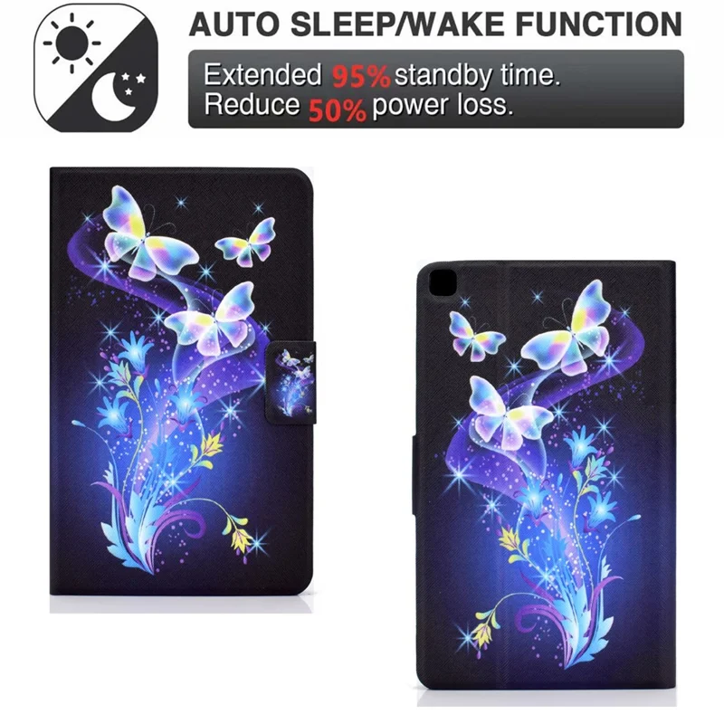 Pattern Printing Leather Full Protection Tablet Case for Samsung Galaxy Tab S6 Lite (2020) P615 P610 / (2022) / (2024) - Butterflies and Flowers
