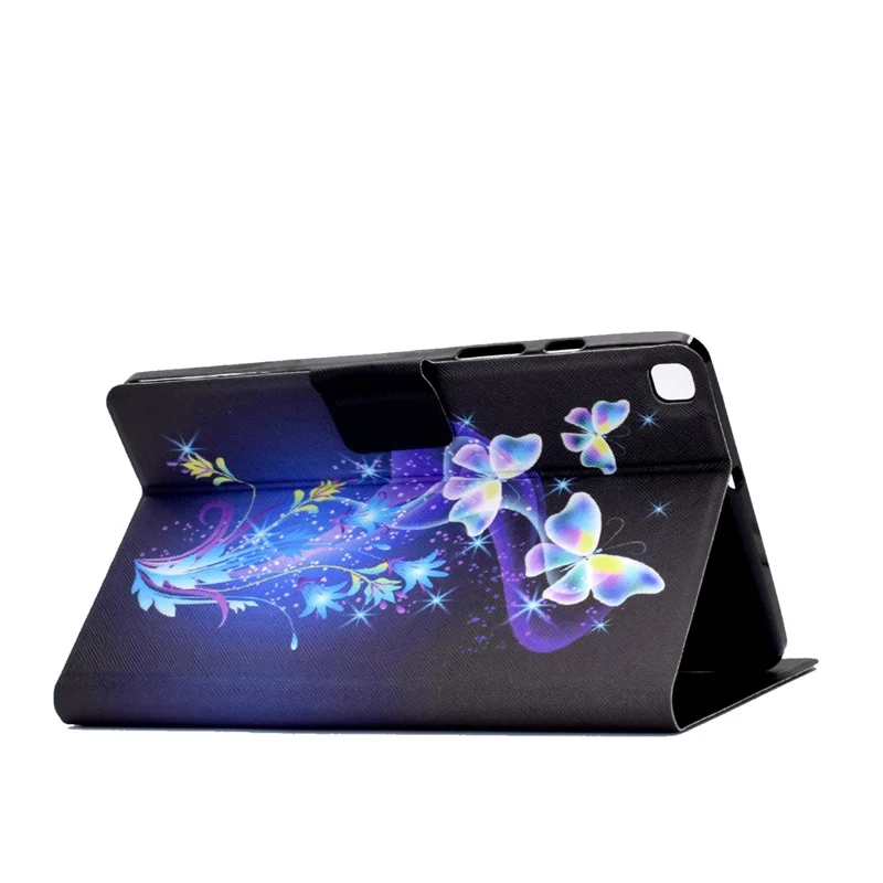Pattern Printing Leather Full Protection Tablet Case for Samsung Galaxy Tab S6 Lite (2020) P615 P610 / (2022) / (2024) - Butterflies and Flowers