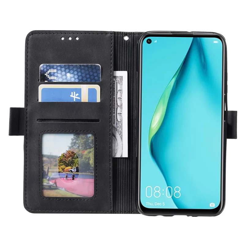 Vintage Splicing Style Wallet Stand Leather Flip Phone Casing for Samsung Galaxy A12/M12 - Red