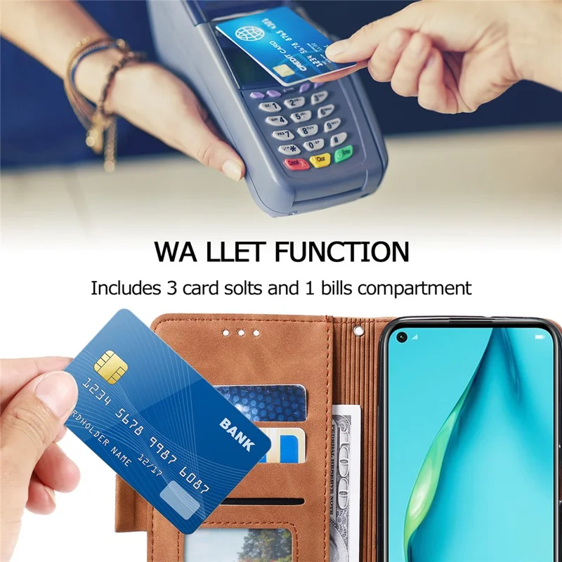 Vintage Splicing Style Wallet Stand Leather Flip Phone Casing for Samsung Galaxy A12/M12 - Grey