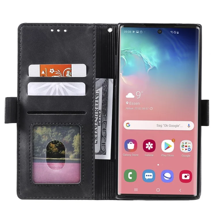 Vintage Spleißstil Wallet Stand Leder Flip Phone Case Für Samsung Galaxy A32 5G/M32 5G - Rot