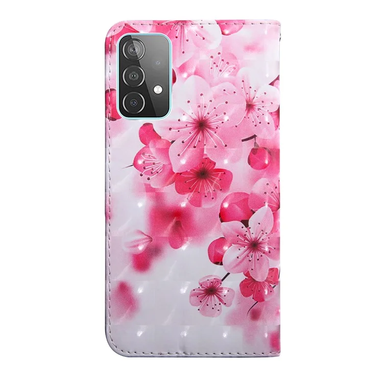 3D Pattern Printing Wallet Stand PU Leather Full-Protection Phone Cover Case for Samsung Galaxy A52 4G/5G / A52s 5G - Howling Wolf