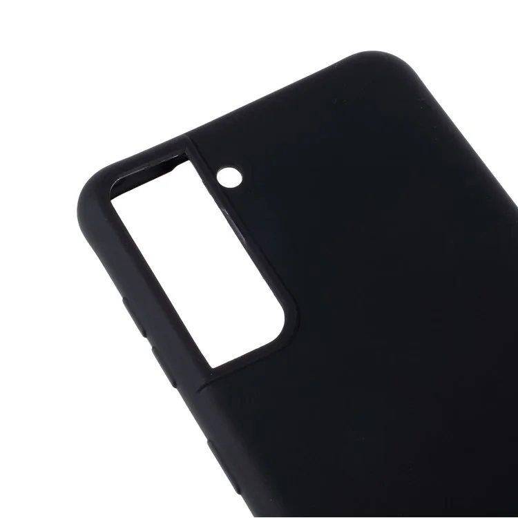 Estuche de TPU Suave Con Cuerda Colgante Para Samsung Galaxy S21 4G/5G - Negro