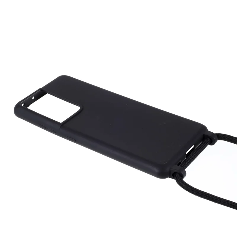 Soft TPU Case with Hanging Rope for Samsung Galaxy S21 Ultra 5G - Black
