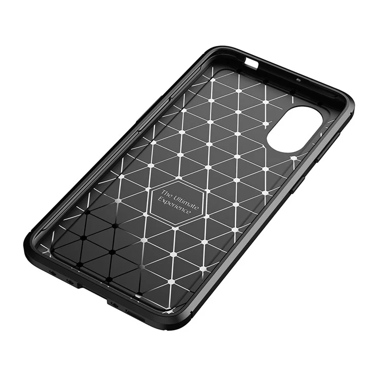 Étui TPU TPU TPU Ultra Slim en Fibre de Carbone Pour Les Chocs Pour Samsung Galaxy Xcover 5 - le Noir