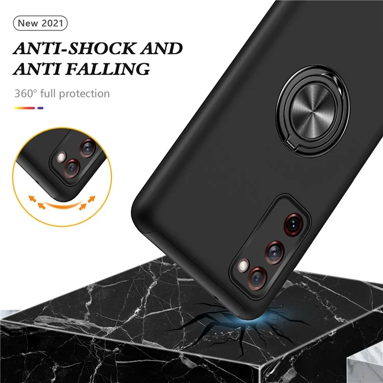 Ring Shiple Direto de Chope de Chope de Chope de Chope Tape Casa de Casa de Samsung Galaxy S20 FE/S20 Edição/s20 FE 5G/S20 Edição Fan 5G/S20 Lite/S20 fe 2022 - Preto