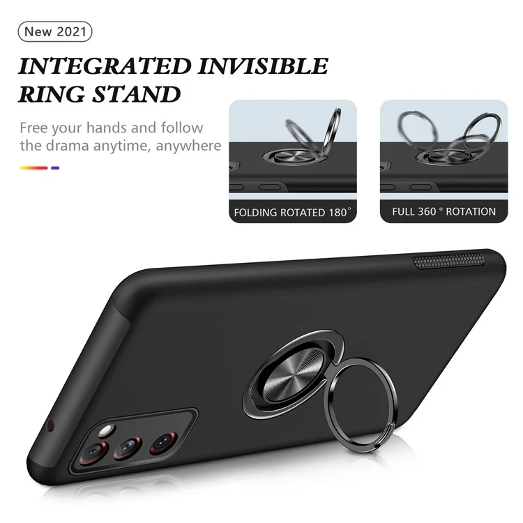 Ring Shiple Direto de Chope de Chope de Chope de Chope Tape Casa de Casa de Samsung Galaxy S20 FE/S20 Edição/s20 FE 5G/S20 Edição Fan 5G/S20 Lite/S20 fe 2022 - Preto