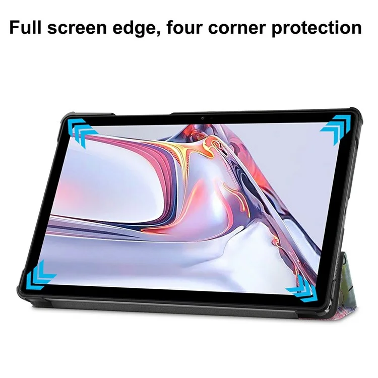 Pattern Printing PU Leather Tri-fold Stand Tablet Case Shell for Samsung Galaxy Tab A7 10.4 (2022) / (2020) - Cute Owls