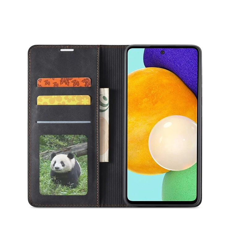 Forwenw Fantasy Series Skin Feeling Leather Case Para Samsung Galaxy A72 5G / 4G - Negro