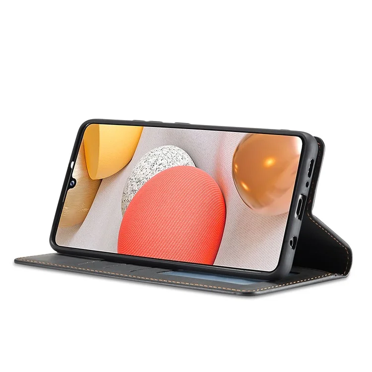 FORWENW FANTASY Серия Кожи Чувствует Кожаный Чехол Для Samsung Galaxy A12 - Чернить