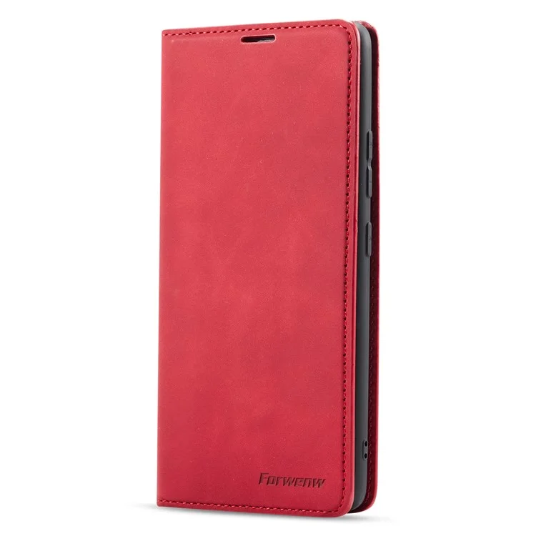 FORWENW Fantasy Series Skin Feeling Custodia In Pelle Per Samsung Galaxy A12 - Rosso
