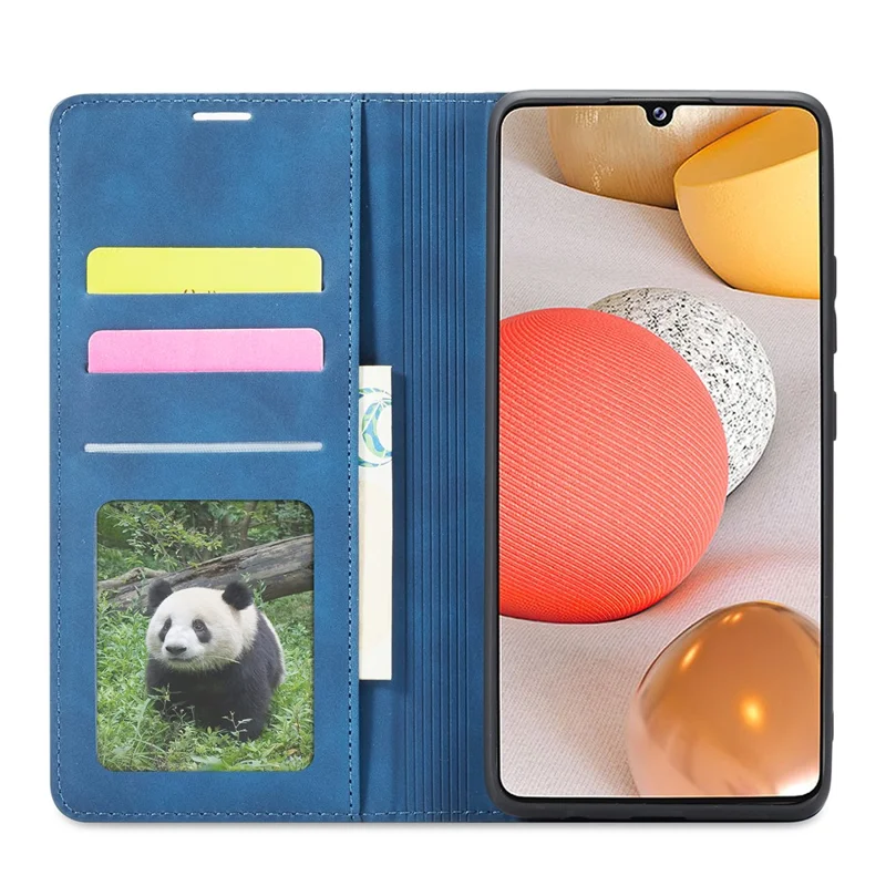 FORWENW Fantasy Series Skin Feeling Leather Case for	 Samsung Galaxy A12 - Blue