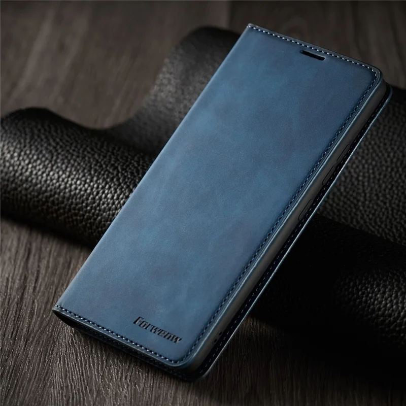 FORWENW Fantasy Series Skin Feeling Leather Case for	 Samsung Galaxy A12 - Blue