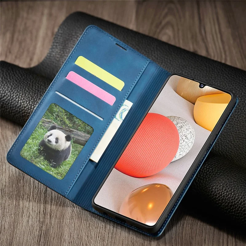 FORWENW Fantasy Series Skin Feeling Leather Case for	 Samsung Galaxy A12 - Blue