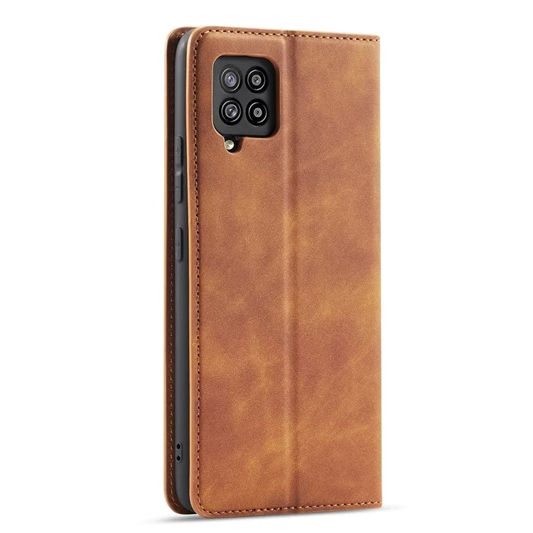 FORWENW Fantasy Series Skin Feeling Leather Case for	 Samsung Galaxy A12 - Brown