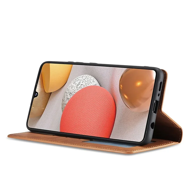 FORWENW Fantasy Series Skin Feeling Leather Case for	 Samsung Galaxy A12 - Brown