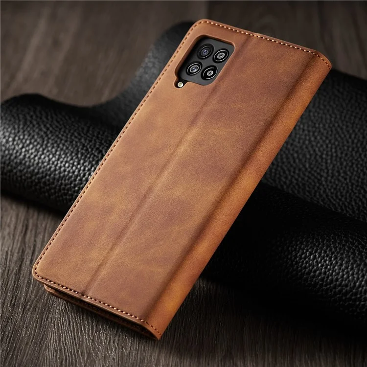 FORWENW Fantasy Series Skin Feeling Leather Case for	 Samsung Galaxy A12 - Brown