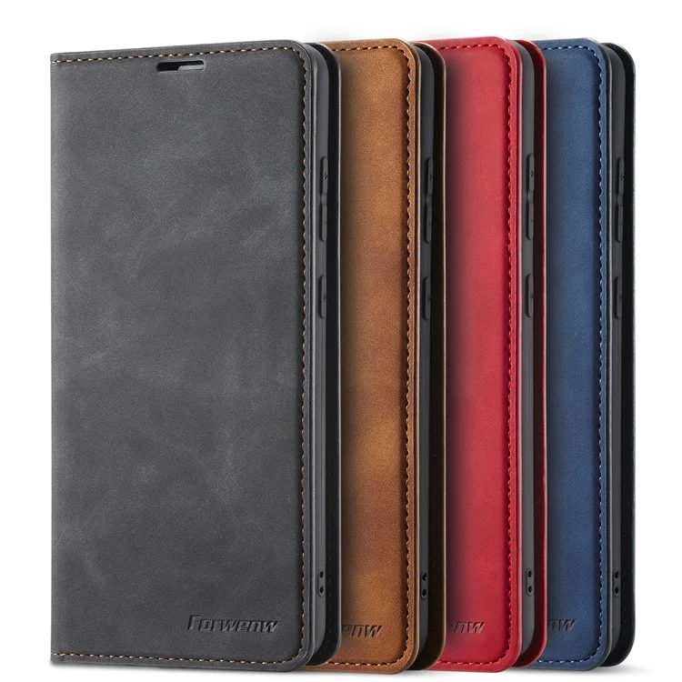 FORWENW Fantasy Series Skin Feeling Leather Case for Samsung Galaxy A52 4G/5G / A52s 5G - Brown