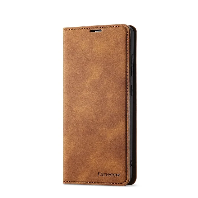 FORWENW Fantasy Series Skin Feeling Leather Case for Samsung Galaxy A52 4G/5G / A52s 5G - Brown