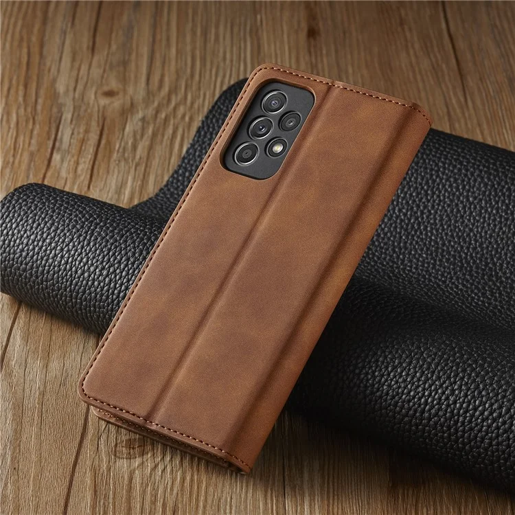 FORWENW Fantasy Series Skin Feeling Leather Case for Samsung Galaxy A52 4G/5G / A52s 5G - Brown