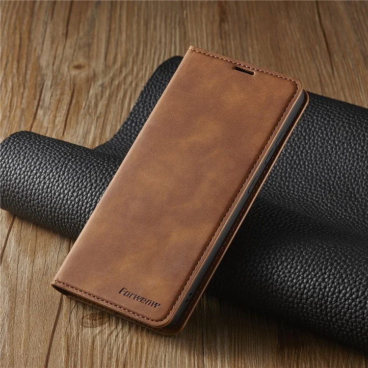 FORWENW Fantasy Series Skin Feeling Leather Case for Samsung Galaxy A52 4G/5G / A52s 5G - Brown