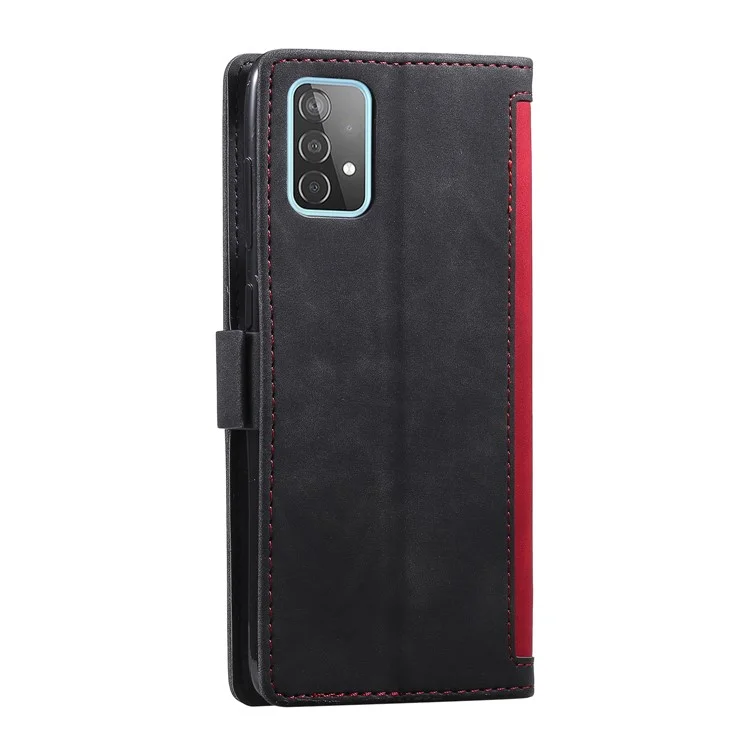 Portafoglio in stile vintage con tecnologia di giunzione, custodia in pelle con supporto per telefono per Samsung Galaxy A72 5G / 4G - Rosso