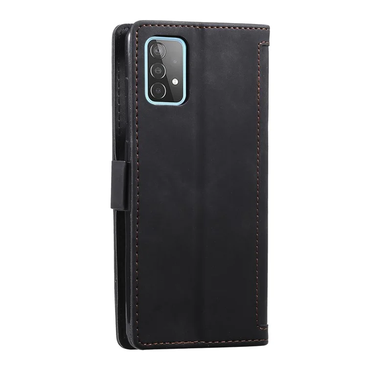 Vintage Spleißstil Wallet Stand Leder Flip Phone Case Für Samsung Galaxy A52 4G/5G / A52s 5g - Schwarz
