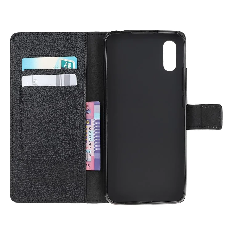 Étui de protection en cuir avec texture de litchi pour Samsung Galaxy Xcover 5