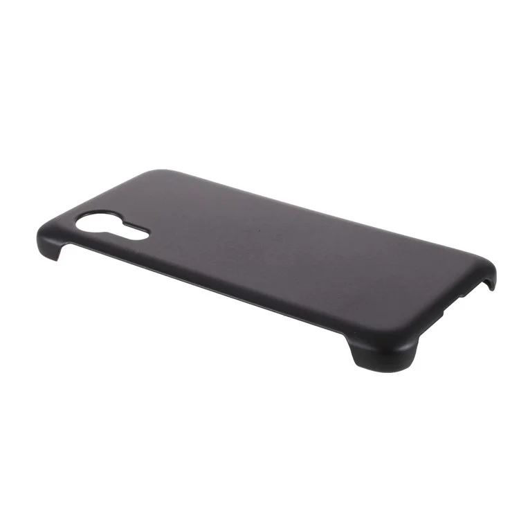 Cas De Plastique Caoutchouté Pour Samsung Galaxy Xcover 5 Couverture de Téléphone Cellulaire Dur - Noir