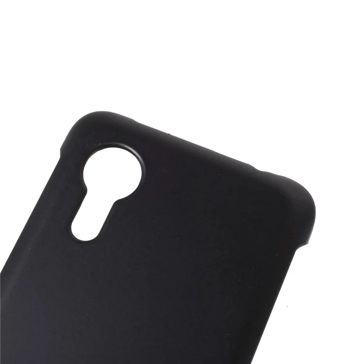 Cas De Plastique Caoutchouté Pour Samsung Galaxy Xcover 5 Couverture de Téléphone Cellulaire Dur - Noir