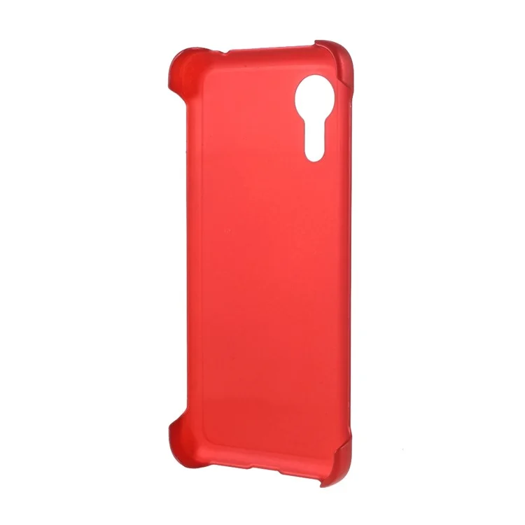 Rubberized Plastic Case for Samsung Galaxy Xcover 5 Hard Cell Phone Cover - Red