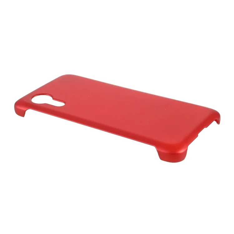 Rubberized Plastic Case for Samsung Galaxy Xcover 5 Hard Cell Phone Cover - Red