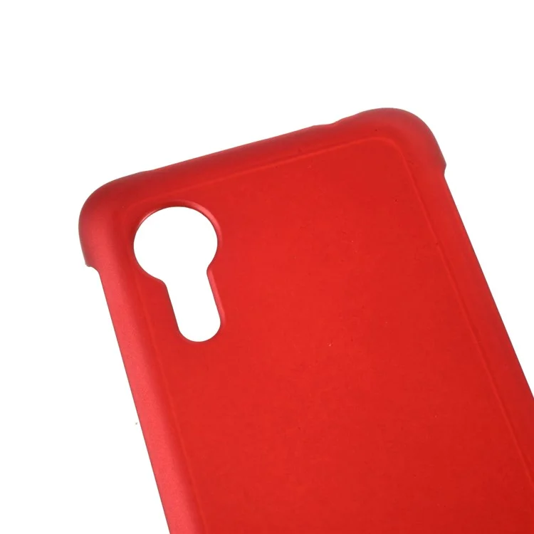 Rubberized Plastic Case for Samsung Galaxy Xcover 5 Hard Cell Phone Cover - Red
