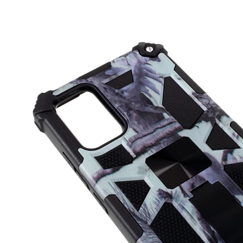 Camouflage Design Detachable 2 in 1 Protective Shell with Magnet Sheet for Samsung Galaxy A02s (166.5x75.9x9.2mm) - Sky Blue