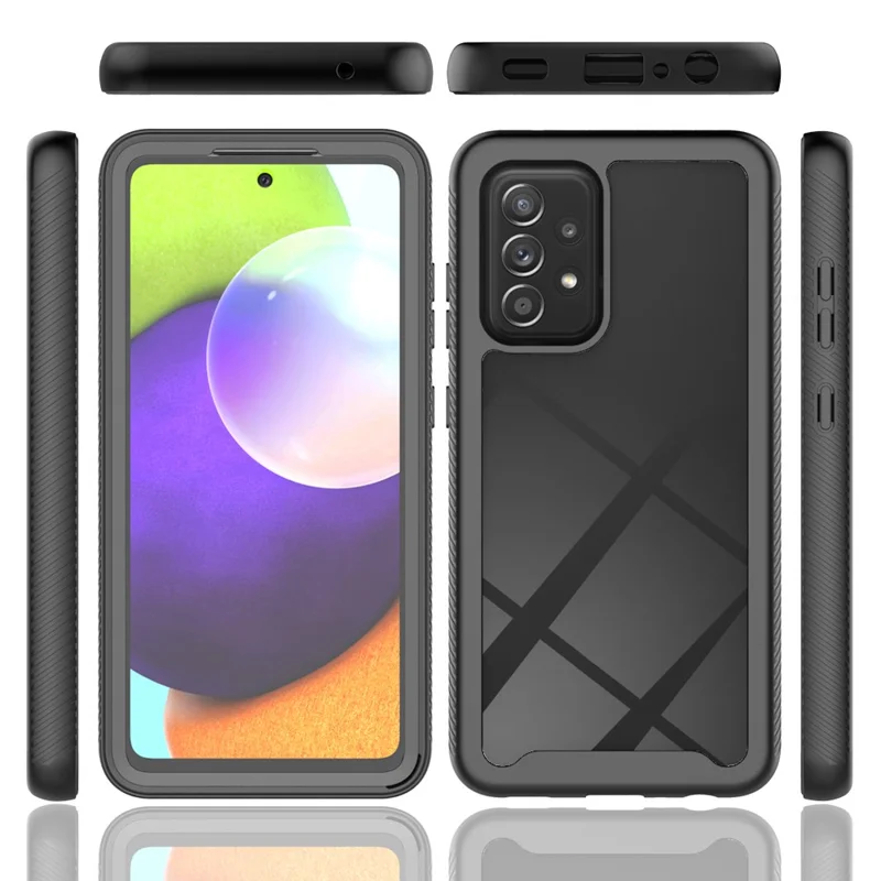 Fuld dækning beskyttelse PET skærmværn + PC+TPU beskyttelsesdæksel til Samsung Galaxy A52 4G/5G / A52s 5G / A52s 5G - Lilla