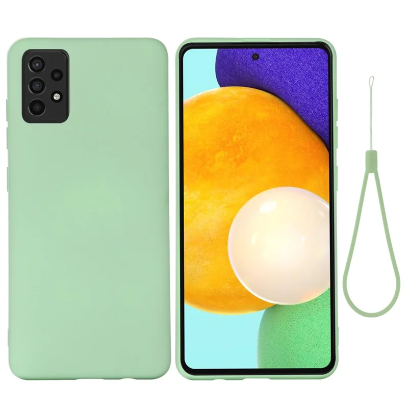 For Samsung Galaxy A52 4G/5G/ A52s 5G Anti-scratch Soft Liquid Silicone Phone Case Protective Cover Shell - Green