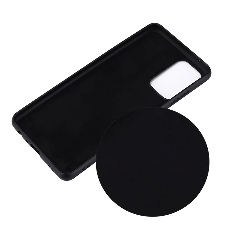 Soft Liquid Silikon-Handyhülle Schutzhülle für Samsung Galaxy A72 4G/5G - Schwarz
