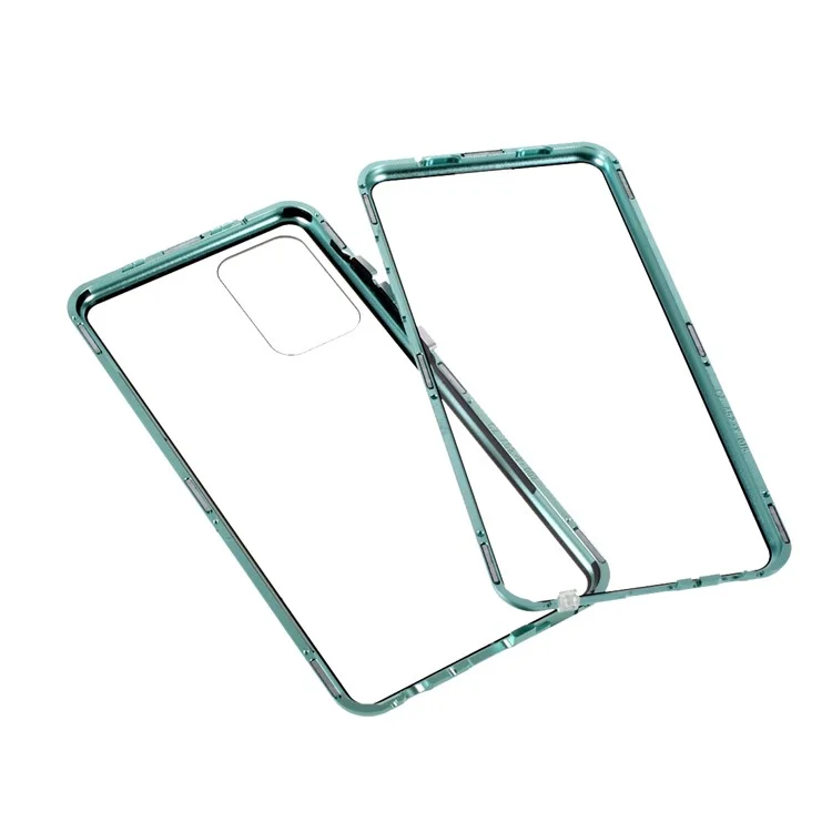Lock Installation Metallrahmen + Doppeltes Mit Temperatur Getemperter Glas Stoßdämpfer Telefon Für Samsung Galaxy A52 5g/4g/a52s 5G - Grün