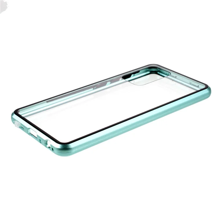 Lock Installation Metallrahmen + Doppeltes Mit Temperatur Getemperter Glas Stoßdämpfer Telefon Für Samsung Galaxy A52 5g/4g/a52s 5G - Grün