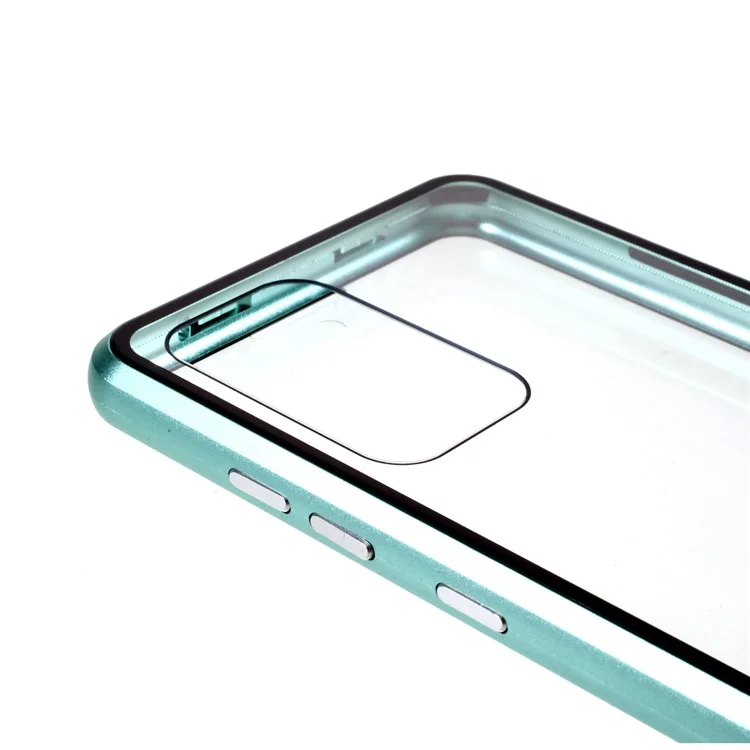 Lock Installation Metallrahmen + Doppeltes Mit Temperatur Getemperter Glas Stoßdämpfer Telefon Für Samsung Galaxy A52 5g/4g/a52s 5G - Grün