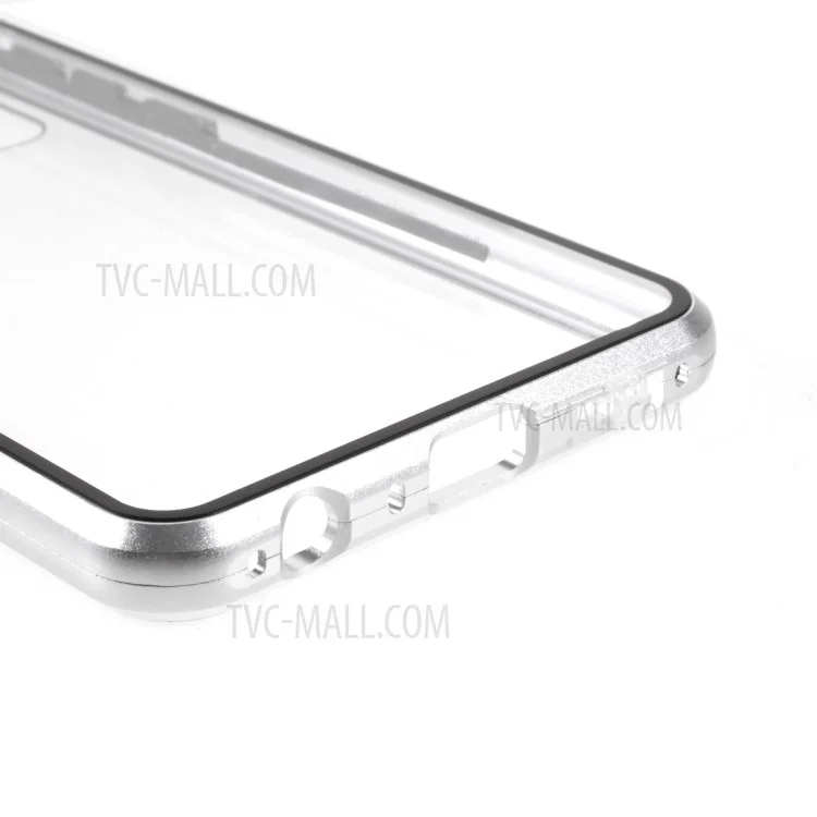Lock Installation Metal Frame + Double Side Tempered Glass Shockproof Phone Case for Samsung Galaxy A52 5G/4G/A52s 5G - Silver