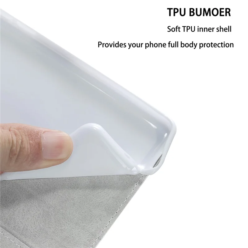 Glittrig pulverklädd plånboksläder för Samsung Galaxy A32 5G/M32 5G - Silver