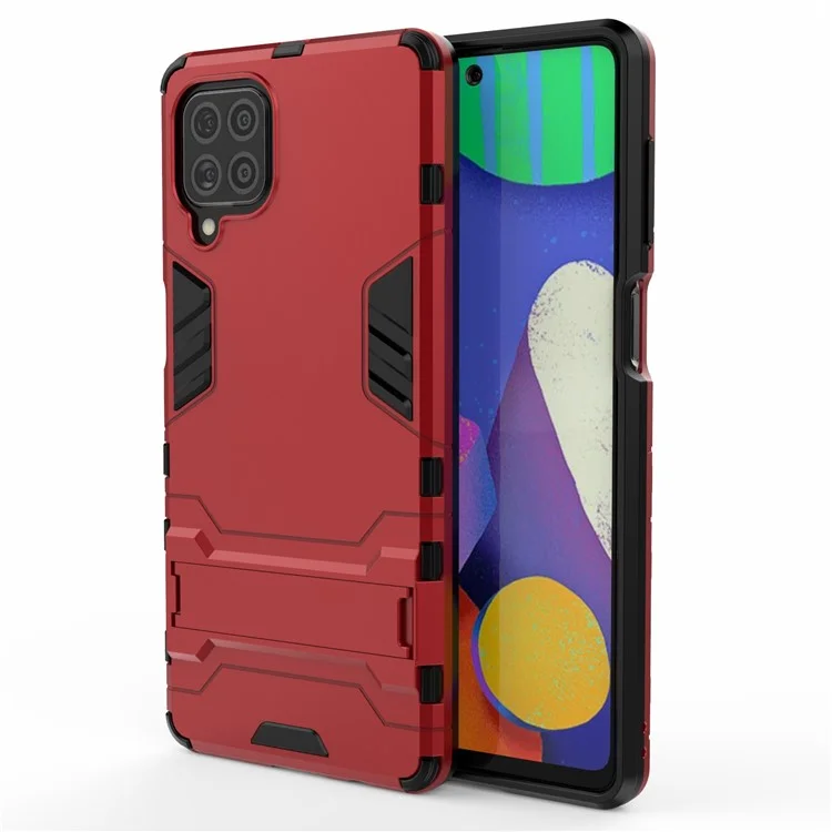 Shell de Teléfono Combinado de pc + Tpu 2-in-tpu Para Samsung Galaxy F62 / M62 - Rojo