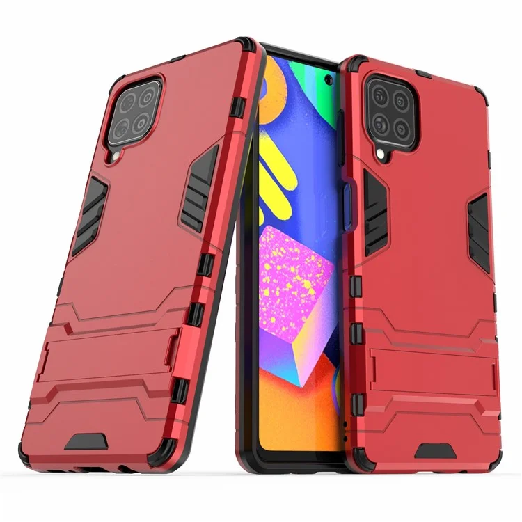 Shell de Teléfono Combinado de pc + Tpu 2-in-tpu Para Samsung Galaxy F62 / M62 - Rojo
