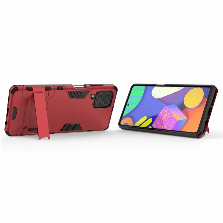 Shell de Teléfono Combinado de pc + Tpu 2-in-tpu Para Samsung Galaxy F62 / M62 - Rojo